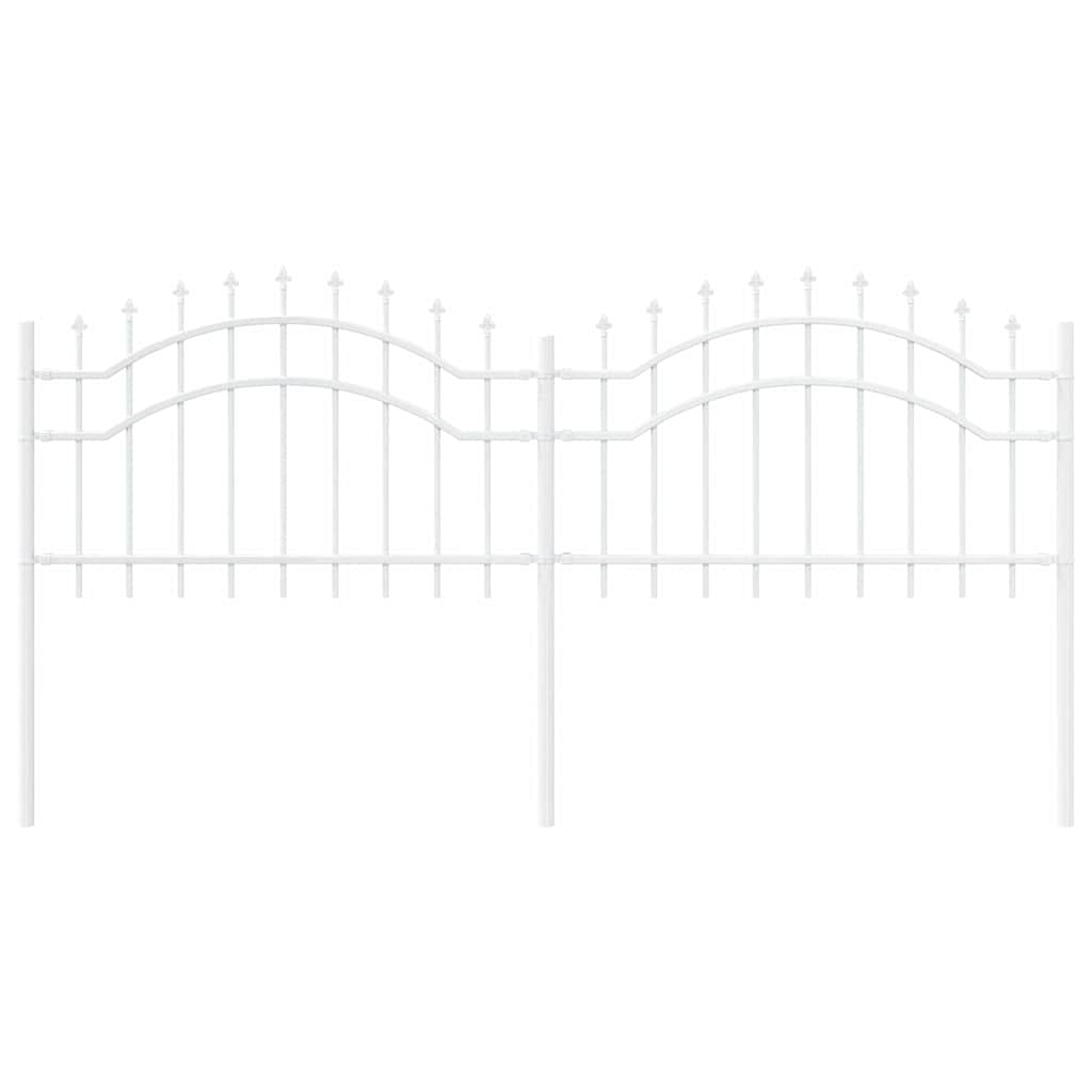 Gartenzaun Weiß 115 cm Pulverbeschichteter Stahl
