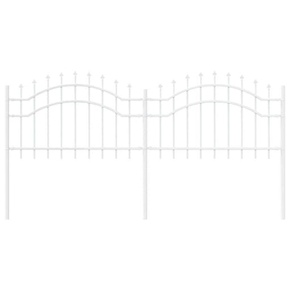 Gartenzaun Weiß 115 cm Pulverbeschichteter Stahl