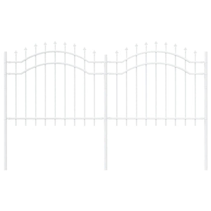 Gartenzaun Weiß 140 cm Pulverbeschichteter Stahl