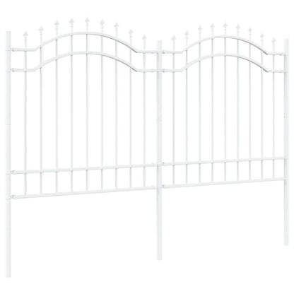 Gartenzaun Weiß 165 cm Pulverbeschichteter Stahl