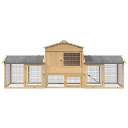 Hühnerunterkunft Braun 225 x 60 x 89 cm