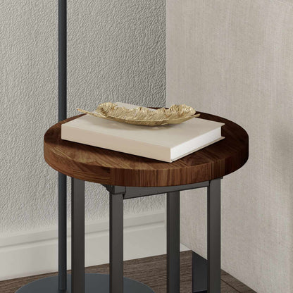 Tischplatte Braun Ø 30 x 2.5 cm Massives Eichenholz