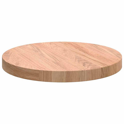 Tischplatte Braun Ø 30 x 2.5 cm Massives Eichenholz