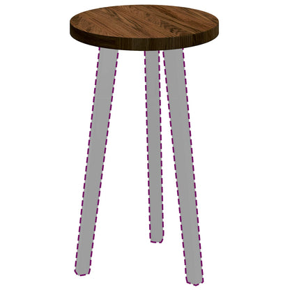 Tischplatte Braun Ø 30 x 2.5 cm Massives Eichenholz