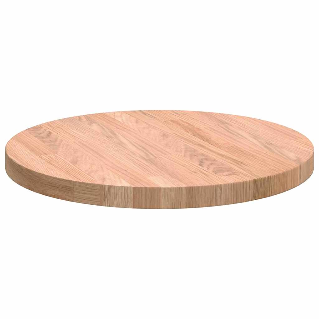 Tischplatte Braun Ø 40 x 2.5 cm Massives Eichenholz