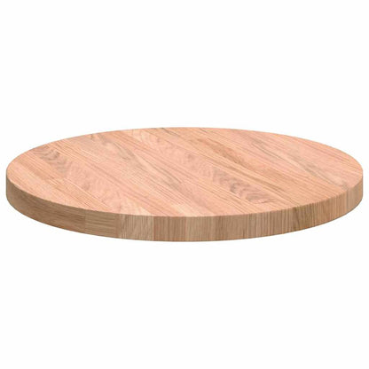 Tischplatte Braun Ø 40 x 2.5 cm Massives Eichenholz