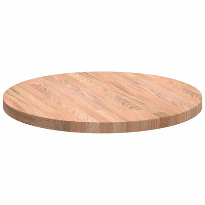 Tischplatte Braun Ø 50 x 2.5 cm Massives Eichenholz