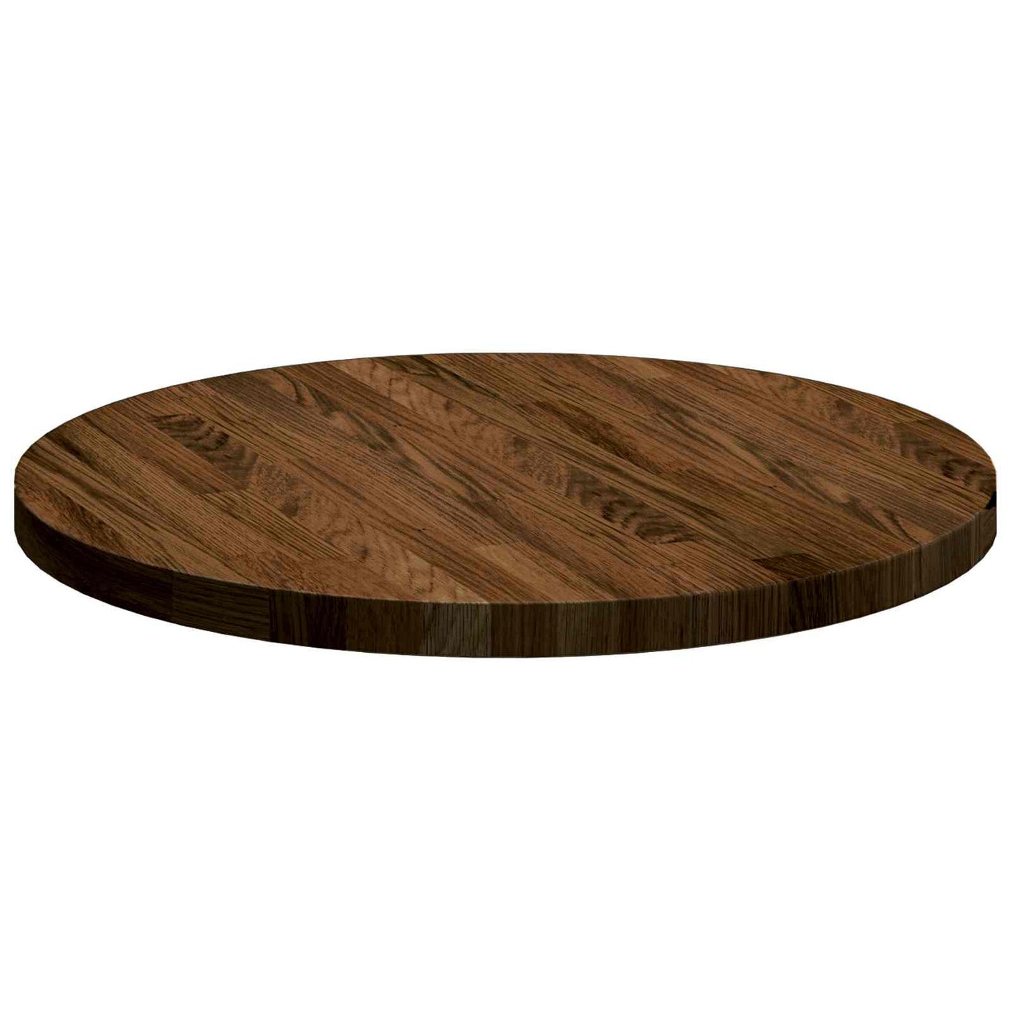 Tischplatte Braun Ø 50 x 2.5 cm Massives Eichenholz