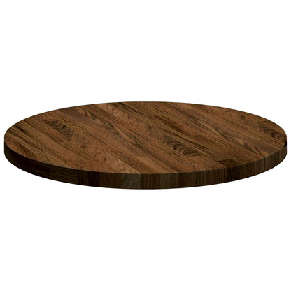 Tischplatte Braun Ø 50 x 2.5 cm Massives Eichenholz