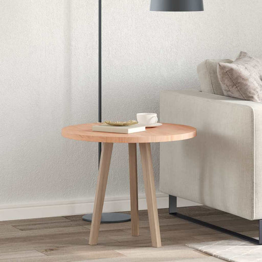 Tischplatte Braun Ø 60 x 2.5 cm Massives Eichenholz