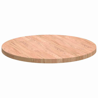 Tischplatte Braun Ø 60 x 2.5 cm Massives Eichenholz