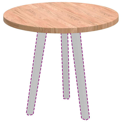 Tischplatte Braun Ø 60 x 2.5 cm Massives Eichenholz