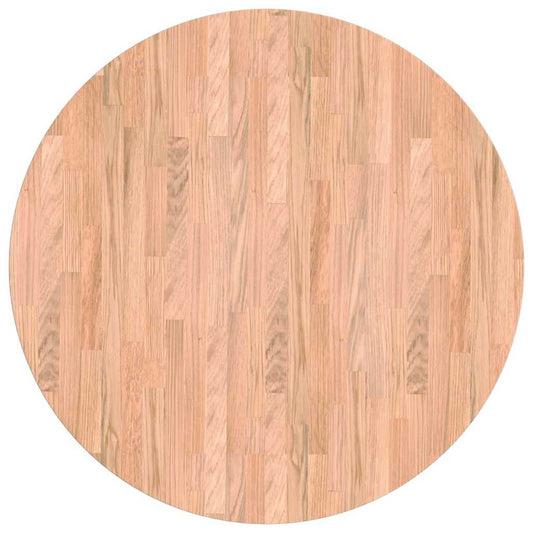 Tischplatte Braun Ø 70 x 2.5 cm Massives Eichenholz