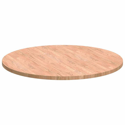 Tischplatte Braun Ø 90 x 2.5 cm Massives Eichenholz