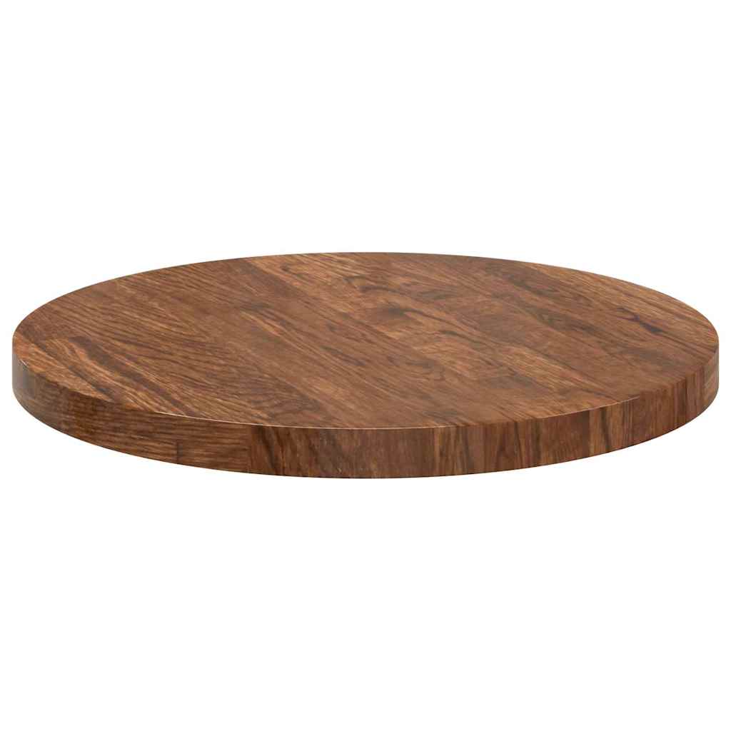 Tischplatte Braun Ø 40 x 2.5 cm Massives Eichenholz