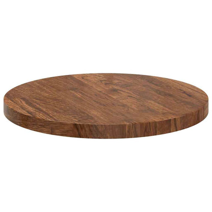 Tischplatte Braun Ø 40 x 2.5 cm Massives Eichenholz