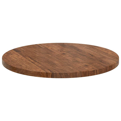 Tischplatte Braun Ø 60 x 2.5 cm Massives Eichenholz