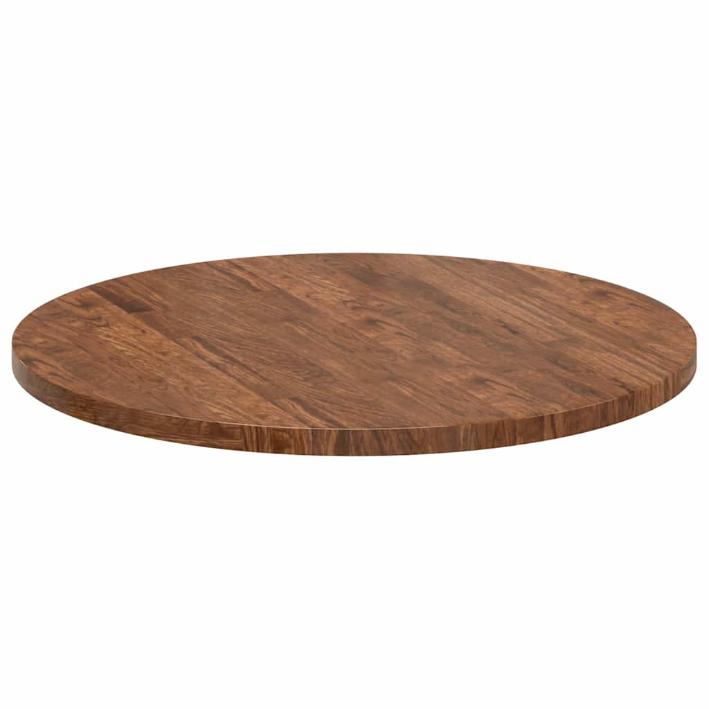 Tischplatte Braun Ø 70 x 2.5 cm Massives Eichenholz