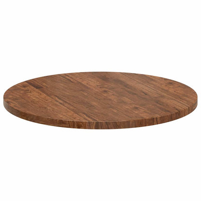 Tischplatte Braun Ø 70 x 2.5 cm Massives Eichenholz