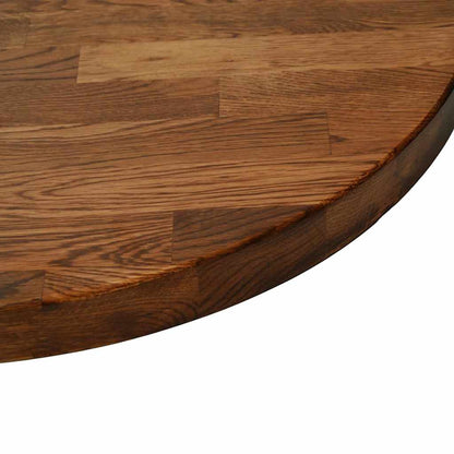 Tischplatte Braun Ø 90 x 2.5 cm Massives Eichenholz