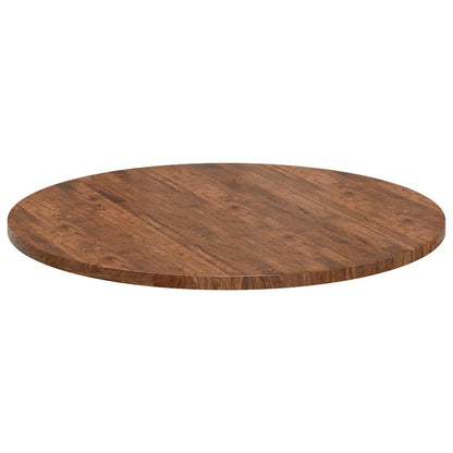 Tischplatte Braun Ø 90 x 2.5 cm Massives Eichenholz