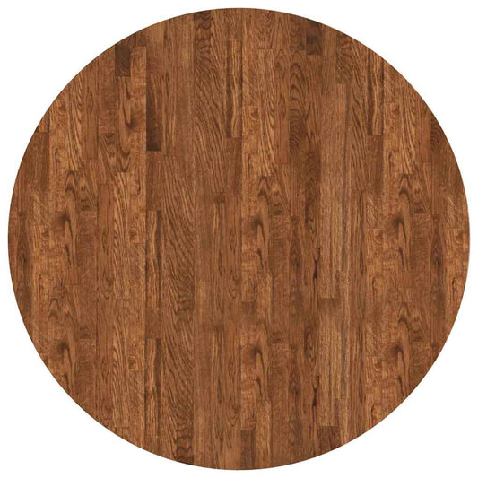 Tischplatte Braun Ø 90 x 2.5 cm Massives Eichenholz