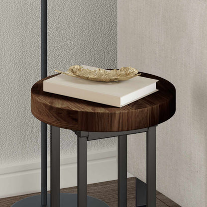 Tischplatte Braun Ø 30 x 4 cm Massives Eichenholz