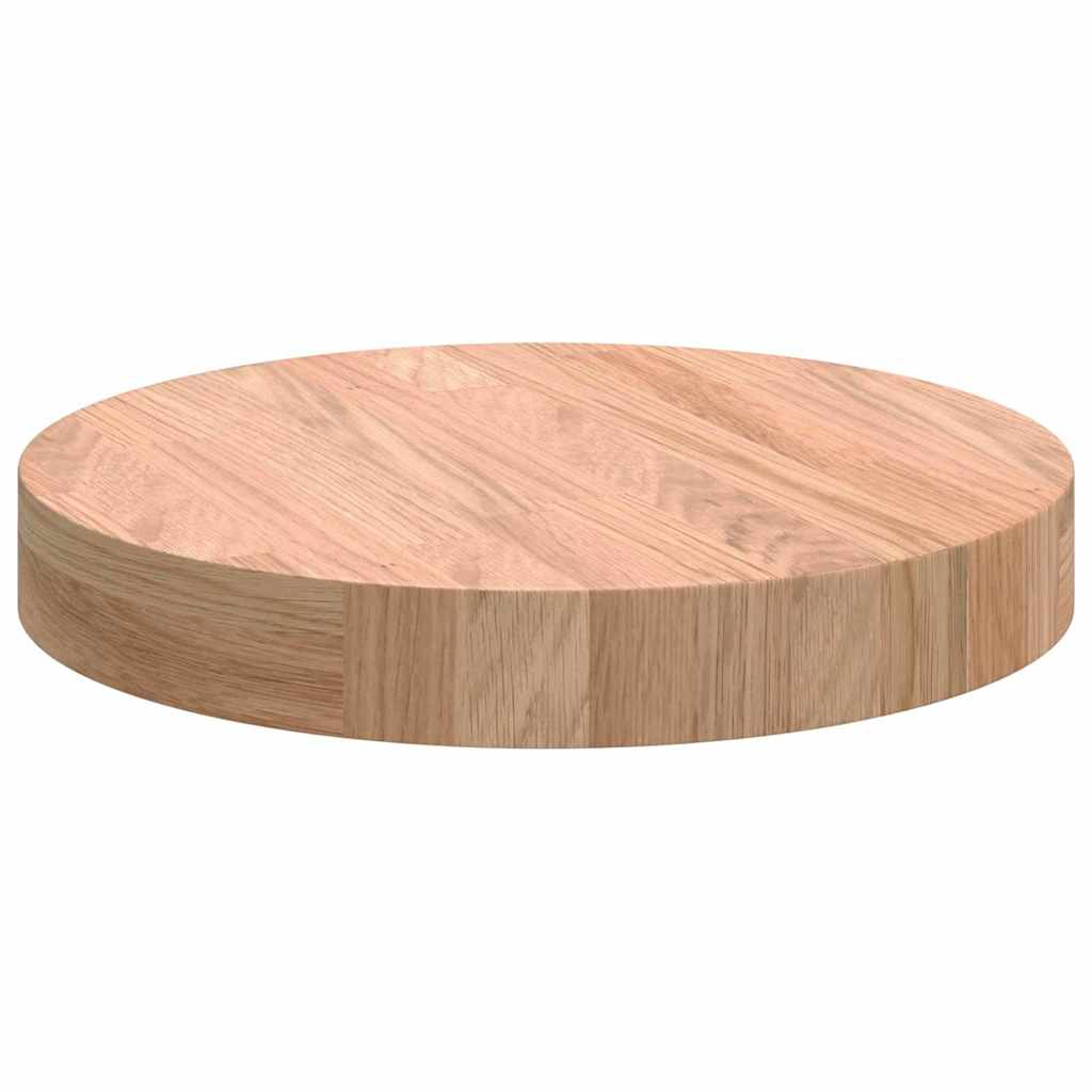 Tischplatte Braun Ø 30 x 4 cm Massives Eichenholz