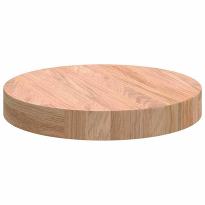 Tischplatte Braun Ø 30 x 4 cm Massives Eichenholz