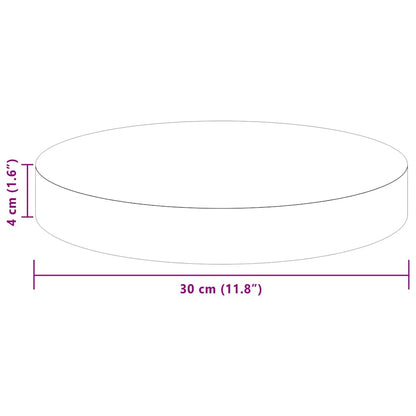 Tischplatte Braun Ø 30 x 4 cm Massives Eichenholz