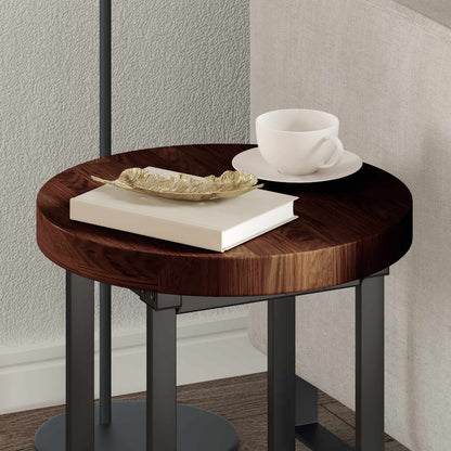 Tischplatte Braun Ø 40 x 4 cm Massives Eichenholz