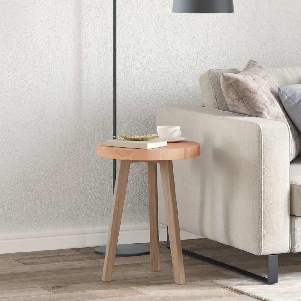 Tischplatte Braun Ø 40 x 4 cm Massives Eichenholz