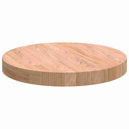 Tischplatte Braun Ø 40 x 4 cm Massives Eichenholz
