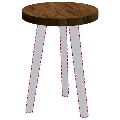 Tischplatte Braun Ø 40 x 4 cm Massives Eichenholz