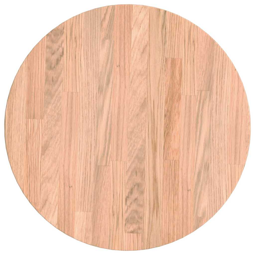 Tischplatte Braun Ø 40 x 4 cm Massives Eichenholz