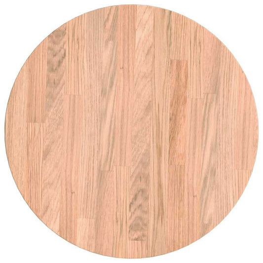 Tischplatte Braun Ø 40 x 4 cm Massives Eichenholz