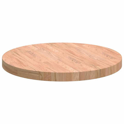 Tischplatte Braun Ø 60 x 4 cm Massives Eichenholz