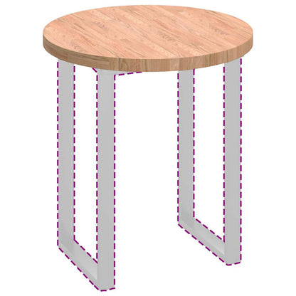 Tischplatte Braun Ø 70 x 4 cm Massives Eichenholz