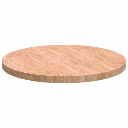 Tischplatte Braun Ø 80 x 4 cm Massives Eichenholz