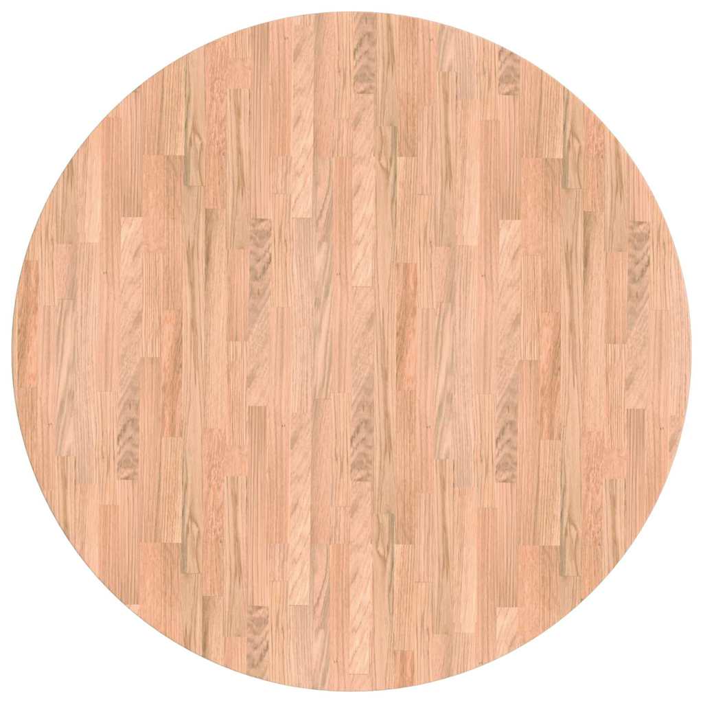 Tischplatte Braun Ø 90 x 4 cm Massives Eichenholz
