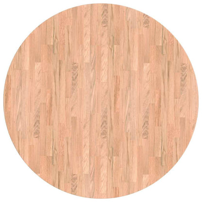 Tischplatte Braun Ø 90 x 4 cm Massives Eichenholz