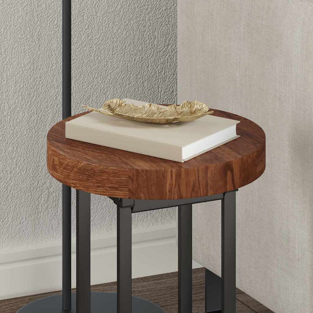 Tischplatte Braun Ø 30 x 4 cm Massives Eichenholz