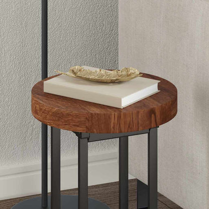 Tischplatte Braun Ø 30 x 4 cm Massives Eichenholz