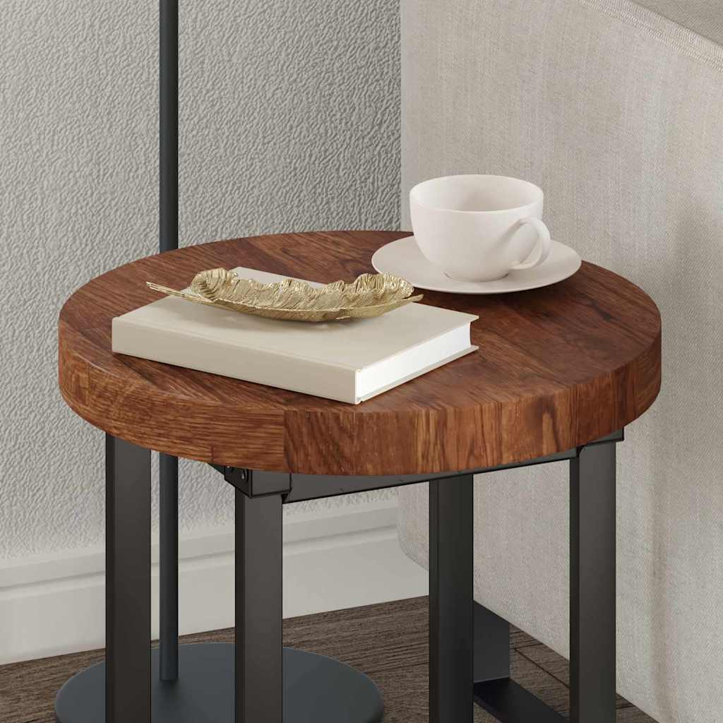 Tischplatte Braun Ø 40 x 4 cm Massives Eichenholz