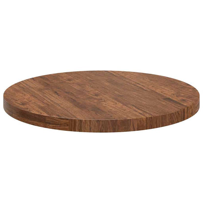 Tischplatte Braun Ø 70 x 4 cm Massives Eichenholz
