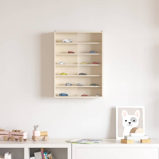 Holz-Sammelvitrine mit Regal Braun 40 x 8.5 x 54 cm Sperrholz