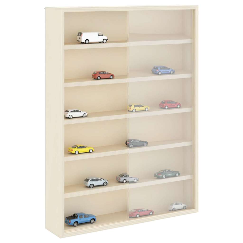 Holz-Sammelvitrine mit Regal Braun 40 x 8.5 x 54 cm Sperrholz