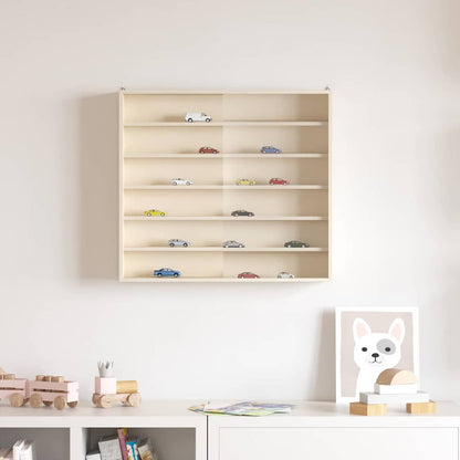 Holz-Sammelvitrine mit Regal Braun 60 x 8.5 x 54 cm Sperrholz