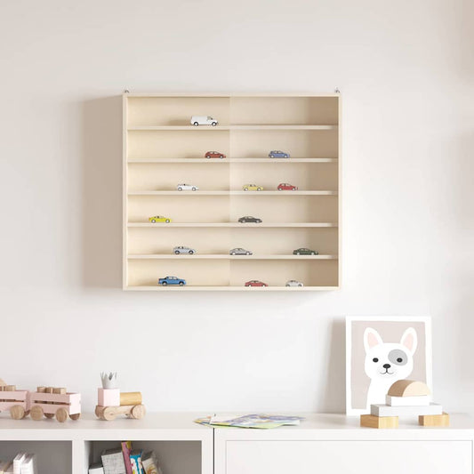 Holz-Sammelvitrine mit Regal Braun 60 x 8.5 x 54 cm Sperrholz
