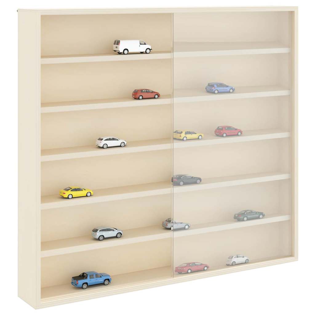Holz-Sammelvitrine mit Regal Braun 60 x 8.5 x 54 cm Sperrholz